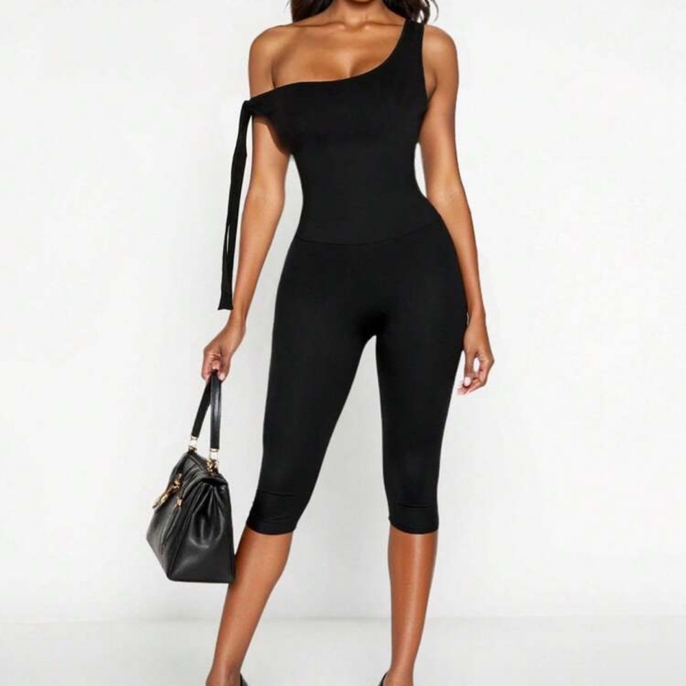Black Capri Jumpsuit